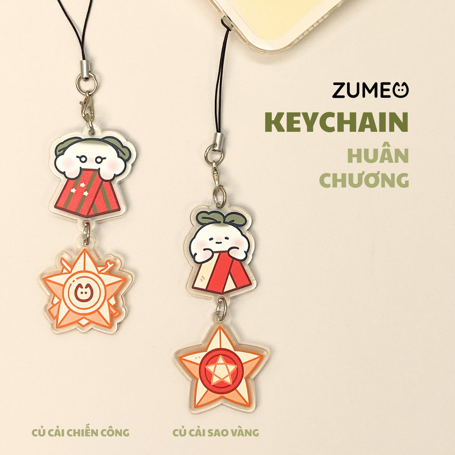 Móc khóa Củ Cải Chiến Công